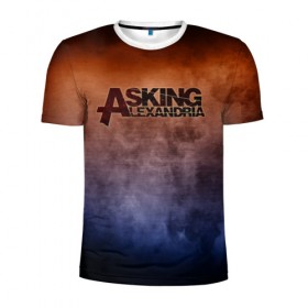 Мужская футболка 3D спортивная с принтом Asking Alexandria в Екатеринбурге, 100% полиэстер с улучшенными характеристиками | приталенный силуэт, круглая горловина, широкие плечи, сужается к линии бедра | 