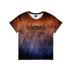 Детская футболка 3D с принтом Behemoth в Екатеринбурге, 100% гипоаллергенный полиэфир | прямой крой, круглый вырез горловины, длина до линии бедер, чуть спущенное плечо, ткань немного тянется | band | behemoth | metal | music | rock | атрибутика | группа | метал | музыка | рок