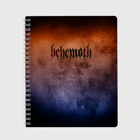 Тетрадь с принтом Behemoth в Екатеринбурге, 100% бумага | 48 листов, плотность листов — 60 г/м2, плотность картонной обложки — 250 г/м2. Листы скреплены сбоку удобной пружинной спиралью. Уголки страниц и обложки скругленные. Цвет линий — светло-серый
 | band | behemoth | metal | music | rock | атрибутика | группа | метал | музыка | рок