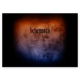 Поздравительная открытка с принтом Behemoth в Екатеринбурге, 100% бумага | плотность бумаги 280 г/м2, матовая, на обратной стороне линовка и место для марки
 | Тематика изображения на принте: band | behemoth | metal | music | rock | атрибутика | группа | метал | музыка | рок