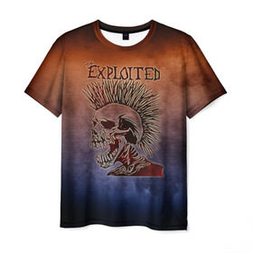 Мужская футболка 3D с принтом The Exploited в Екатеринбурге, 100% полиэфир | прямой крой, круглый вырез горловины, длина до линии бедер | band | metal | music | rock | the exploited | атрибутика | группа | метал | музыка | рок