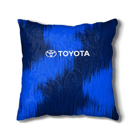 Подушка 3D с принтом Toyota в Екатеринбурге, наволочка – 100% полиэстер, наполнитель – холлофайбер (легкий наполнитель, не вызывает аллергию). | состоит из подушки и наволочки. Наволочка на молнии, легко снимается для стирки | 