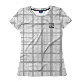 Женская футболка 3D с принтом Dota 2 - Grey logo 2018 в Екатеринбурге, 100% полиэфир ( синтетическое хлопкоподобное полотно) | прямой крой, круглый вырез горловины, длина до линии бедер | 0x000000123 | championships | dota | dota2 | international | дота