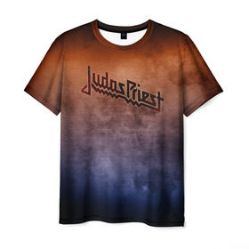 Мужская футболка 3D с принтом Judas Priest в Екатеринбурге, 100% полиэфир | прямой крой, круглый вырез горловины, длина до линии бедер | band | judas priest | metal | music | rock | атрибутика | группа | метал | музыка | рок