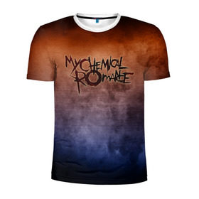 Мужская футболка 3D спортивная с принтом My Chemical Romance в Екатеринбурге, 100% полиэстер с улучшенными характеристиками | приталенный силуэт, круглая горловина, широкие плечи, сужается к линии бедра | band | metal | music | my chemical romance | rock | атрибутика | группа | метал | музыка | рок