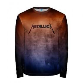 Мужской лонгслив 3D с принтом Metallica в Екатеринбурге, 100% полиэстер | длинные рукава, круглый вырез горловины, полуприлегающий силуэт | band | metal | metallica | music | rock | атрибутика | группа | метал | музыка | рок