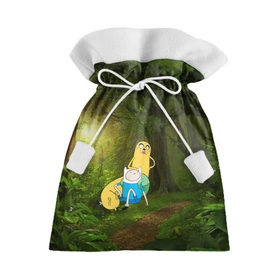 Подарочный 3D мешок с принтом Adventure Time в Екатеринбурге, 100% полиэстер | Размер: 29*39 см | adventure time | время приключений