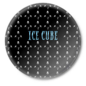 Значок с принтом Ice Cube в Екатеринбурге,  металл | круглая форма, металлическая застежка в виде булавки | hip hop | hiphop | ice cube | mc | n.w.a | rap | айс | гангса | джексон | западное побережье | куб | кубе | кубик льда | кьюб | мс | о ши | оши | реп | репер | речитатив | рэп | рэпер | хип | хипхоп | хоп