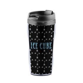 Термокружка-непроливайка с принтом Ice Cube в Екатеринбурге, внутренняя часть — пищевой пластик, наружная часть — прозрачный пластик, между ними — полиграфическая вставка с рисунком | объем — 350 мл, герметичная крышка | hip hop | hiphop | ice cube | mc | n.w.a | rap | айс | гангса | джексон | западное побережье | куб | кубе | кубик льда | кьюб | мс | о ши | оши | реп | репер | речитатив | рэп | рэпер | хип | хипхоп | хоп