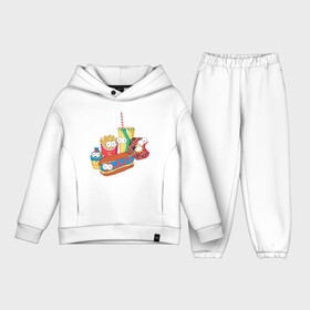 Детский костюм хлопок Oversize с принтом Вкусные Симпсоны в Екатеринбурге,  |  | Тематика изображения на принте: bart | homer | simpsons | барт | гомер | лиза | макдак | макдональдс | мардж | мэгги | фастфуд