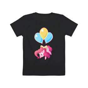 Детская футболка хлопок с принтом Chibi Pinkie Pie в Екатеринбурге, 100% хлопок | круглый вырез горловины, полуприлегающий силуэт, длина до линии бедер | cartoon | chibi | fim | mlp | mult | my little pony | pinkie | pinkie pie | pony | млп | пинки пай | пони