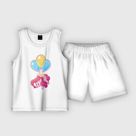 Детская пижама с шортами хлопок с принтом Chibi Pinkie Pie в Екатеринбурге,  |  | cartoon | chibi | fim | mlp | mult | my little pony | pinkie | pinkie pie | pony | млп | пинки пай | пони
