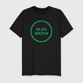 Мужская футболка премиум с принтом Match в Екатеринбурге, 92% хлопок, 8% лайкра | приталенный силуэт, круглый вырез ворота, длина до линии бедра, короткий рукав | black mirror | черное зеркало