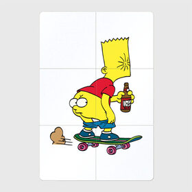 Магнитный плакат 2Х3 с принтом Bart Simpson в Екатеринбурге, Полимерный материал с магнитным слоем | 6 деталей размером 9*9 см | Тематика изображения на принте: skate | барт | борд | скейт