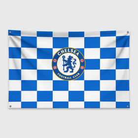 Флаг-баннер с принтом FC Chelsea в Екатеринбурге, 100% полиэстер | размер 67 х 109 см, плотность ткани — 95 г/м2; по краям флага есть четыре люверса для крепления | chelsea | england | football | logo | london | sport | англия | лига | лого | спорт | фк | футбол | футбольный клуб | челси | эмблема