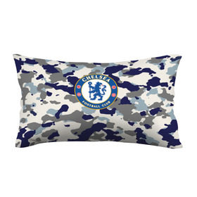 Подушка 3D антистресс с принтом FC Chelsea Camouflage в Екатеринбурге, наволочка — 100% полиэстер, наполнитель — вспененный полистирол | состоит из подушки и наволочки на молнии | Тематика изображения на принте: 