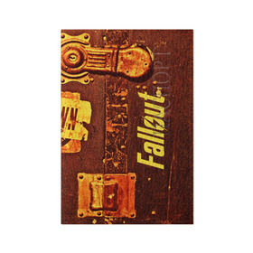 Обложка для паспорта матовая кожа с принтом Fallout the game в Екатеринбурге, натуральная матовая кожа | размер 19,3 х 13,7 см; прозрачные пластиковые крепления | fallout 4 | game | logo | nuka kola | игры | имена | питбой | пустошь | радиация | убежище 101
