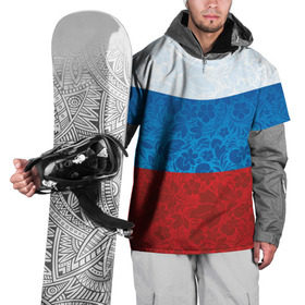 Накидка на куртку 3D с принтом Россия хохлома триколор в Екатеринбурге, 100% полиэстер |  | Тематика изображения на принте: russia | россия | россия триколор | россия хохлома | триколор | флаг рф | хозлома | хохлома