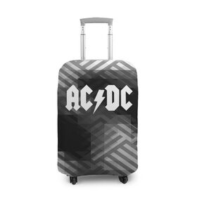 Чехол для чемодана 3D с принтом AC/DC rock band в Екатеринбурге, 86% полиэфир, 14% спандекс | двустороннее нанесение принта, прорези для ручек и колес | ac dc | logo | music | pop | rock | usa | альтернатива | америка | металл | музыка | музыкальный | поп | рок