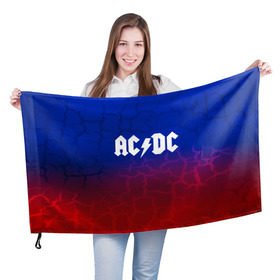 Флаг 3D с принтом AC/DC angel&devil в Екатеринбурге, 100% полиэстер | плотность ткани — 95 г/м2, размер — 67 х 109 см. Принт наносится с одной стороны | ac dc | logo | music | pop | rock | usa | альтернатива | америка | металл | музыка | музыкальный | поп | рок