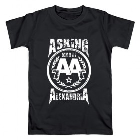 Мужская футболка хлопок с принтом Asking Alexandria в Екатеринбурге, 100% хлопок | прямой крой, круглый вырез горловины, длина до линии бедер, слегка спущенное плечо. | aa | alexandria | asking | аа | александрия | аликсандрия | аскен | аскенг | аскин | аскинг | бен брюс | группа | дэнни уорсноп | метал | музыка | пост | рок | хэви | электроникор