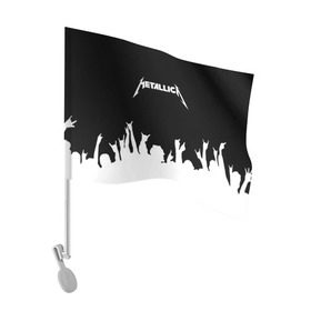 Флаг для автомобиля с принтом Metallica в Екатеринбурге, 100% полиэстер | Размер: 30*21 см | metallica | группа | джеймс хэтфилд | кирк хэмметт | ларс ульрих | метал | металика | металлика | миталика | музыка | роберт трухильо | рок | трэш | трэшметал | хард | хардрок | хеви | хевиметал