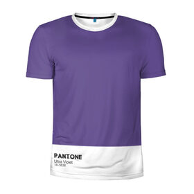 Мужская футболка 3D спортивная с принтом Ultra Violet в Екатеринбурге, 100% полиэстер с улучшенными характеристиками | приталенный силуэт, круглая горловина, широкие плечи, сужается к линии бедра | ultra violet | ультрафиолет