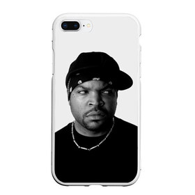 Чехол для iPhone 7Plus/8 Plus матовый с принтом Ice Cube в Екатеринбурге, Силикон | Область печати: задняя сторона чехла, без боковых панелей | Тематика изображения на принте: cube | hiphop | ice | legend | nwa | rap | рэп