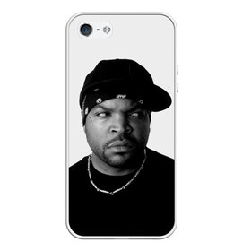 Чехол для iPhone 5/5S матовый с принтом Ice Cube в Екатеринбурге, Силикон | Область печати: задняя сторона чехла, без боковых панелей | cube | hiphop | ice | legend | nwa | rap | рэп