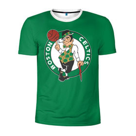 Мужская футболка 3D спортивная с принтом Boston Celtics в Екатеринбурге, 100% полиэстер с улучшенными характеристиками | приталенный силуэт, круглая горловина, широкие плечи, сужается к линии бедра | Тематика изображения на принте: boston | boston celtics | celtics | nba | баскетбол | бостон | нба | селтикс