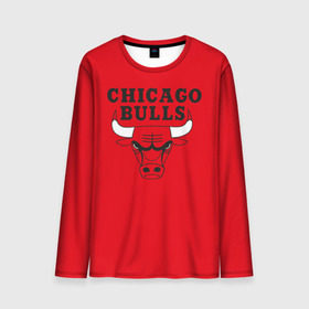 Мужской лонгслив 3D с принтом Chicago Bulls в Екатеринбурге, 100% полиэстер | длинные рукава, круглый вырез горловины, полуприлегающий силуэт | Тематика изображения на принте: bulls | chicago | chicago bulls | nba | баскетбол | буллз | нба | чикаго буллз