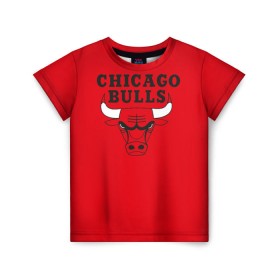 Детская футболка 3D с принтом Chicago Bulls в Екатеринбурге, 100% гипоаллергенный полиэфир | прямой крой, круглый вырез горловины, длина до линии бедер, чуть спущенное плечо, ткань немного тянется | bulls | chicago | chicago bulls | nba | баскетбол | буллз | нба | чикаго буллз