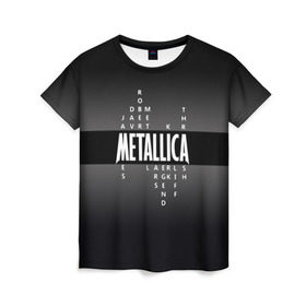 Женская футболка 3D с принтом Участники группы Metallica в Екатеринбурге, 100% полиэфир ( синтетическое хлопкоподобное полотно) | прямой крой, круглый вырез горловины, длина до линии бедер | metallica | группа | джеймс хэтфилд | кирк хэмметт | ларс ульрих | метал | металика | металлика | миталика | музыка | роберт трухильо | рок | трэш | трэшметал | хард | хардрок | хеви | хевиметал