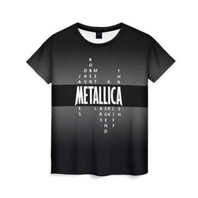 Женская футболка 3D с принтом Участники группы Metallica в Екатеринбурге, 100% полиэфир ( синтетическое хлопкоподобное полотно) | прямой крой, круглый вырез горловины, длина до линии бедер | Тематика изображения на принте: metallica | группа | джеймс хэтфилд | кирк хэмметт | ларс ульрих | метал | металика | металлика | миталика | музыка | роберт трухильо | рок | трэш | трэшметал | хард | хардрок | хеви | хевиметал