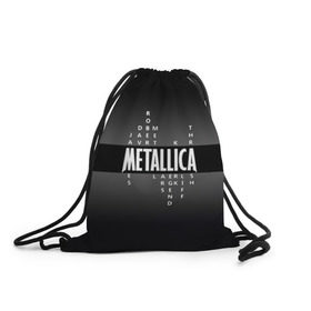 Рюкзак-мешок 3D с принтом Участники группы Metallica в Екатеринбурге, 100% полиэстер | плотность ткани — 200 г/м2, размер — 35 х 45 см; лямки — толстые шнурки, застежка на шнуровке, без карманов и подкладки | metallica | группа | джеймс хэтфилд | кирк хэмметт | ларс ульрих | метал | металика | металлика | миталика | музыка | роберт трухильо | рок | трэш | трэшметал | хард | хардрок | хеви | хевиметал
