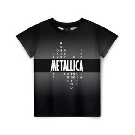 Детская футболка 3D с принтом Участники группы Metallica в Екатеринбурге, 100% гипоаллергенный полиэфир | прямой крой, круглый вырез горловины, длина до линии бедер, чуть спущенное плечо, ткань немного тянется | metallica | группа | джеймс хэтфилд | кирк хэмметт | ларс ульрих | метал | металика | металлика | миталика | музыка | роберт трухильо | рок | трэш | трэшметал | хард | хардрок | хеви | хевиметал