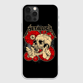 Чехол для iPhone 12 Pro с принтом Metallica в Екатеринбурге, силикон | область печати: задняя сторона чехла, без боковых панелей | metallica | группа | джеймс хэтфилд | кирк хэмметт | ларс ульрих | метал | металика | металлика | миталика | музыка | роберт трухильо | рок | трэш | трэшметал | хард | хардрок | хеви | хевиметал