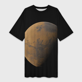 Платье-футболка 3D с принтом Марс в Екатеринбурге,  |  | elon musk | space x | spacex | будущее | вселенная | вулкан | долина | илон маск | космические | космос | красная планета | кратер | маринер | марсиане | марсианин | небес | новый дом | путешествия | роскосмос