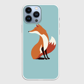 Чехол для iPhone 13 Pro Max с принтом Лисичка минималистичная в Екатеринбурге,  |  | firefox | fox | low | lowpoly | poly | redfox | лис | лиса | лисица | лисонька | лоуполи | минимализм | огнелис