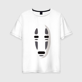 Женская футболка хлопок Oversize с принтом Безликий Бог Каонаси_2 в Екатеринбурге, 100% хлопок | свободный крой, круглый ворот, спущенный рукав, длина до линии бедер
 | аниме | миядзаки | унесенные призраками