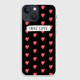 Чехол для iPhone 13 mini с принтом True Love в Екатеринбурге,  |  | Тематика изображения на принте: 14 февраля | love | valentine | день святого валентина | любовь | сердечки