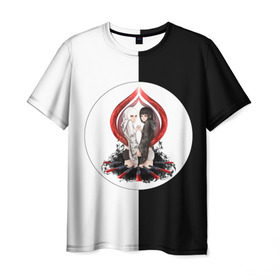 Мужская футболка 3D с принтом Kurona & Nashiro (Tokyo Ghoul) в Екатеринбурге, 100% полиэфир | прямой крой, круглый вырез горловины, длина до линии бедер | kurona yasuhisa | nashiro yasuhisa | курона ясухиса | наширо ясухиса