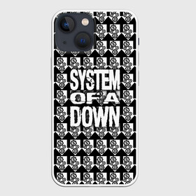 Чехол для iPhone 13 mini с принтом System of a Down в Екатеринбурге,  |  | soad | soil | system of a down | группа | дав | дарон малакян | джон долмаян | метал | ню | оф | рок | серж танкян | систем | соад | сод | соэд | шаво одаджян | э доун