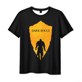 Мужская футболка 3D с принтом Dark Souls в Екатеринбурге, 100% полиэфир | прямой крой, круглый вырез горловины, длина до линии бедер | dark | souls | дракон | души | игра | лордран | темные