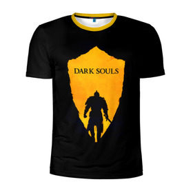 Мужская футболка 3D спортивная с принтом Dark Souls в Екатеринбурге, 100% полиэстер с улучшенными характеристиками | приталенный силуэт, круглая горловина, широкие плечи, сужается к линии бедра | dark | souls | дракон | души | игра | лордран | темные