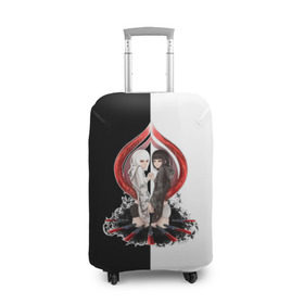 Чехол для чемодана 3D с принтом Kurona & Nashiro (Tokyo Ghoul) в Екатеринбурге, 86% полиэфир, 14% спандекс | двустороннее нанесение принта, прорези для ручек и колес | kurona yasuhisa | nashiro yasuhisa | курона ясухиса | наширо ясухиса