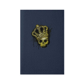 Обложка для паспорта матовая кожа с принтом cs:go - Crown graffiti (Корона) в Екатеринбурге, натуральная матовая кожа | размер 19,3 х 13,7 см; прозрачные пластиковые крепления | 0x000000123 | boss | crown | csgo | skull | valve | босс | валве | корона | ксго | скелет | череп