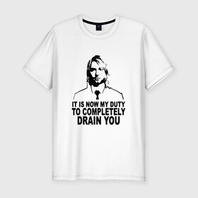 Мужская футболка премиум с принтом Nirvana - Drain You в Екатеринбурге, 92% хлопок, 8% лайкра | приталенный силуэт, круглый вырез ворота, длина до линии бедра, короткий рукав | 