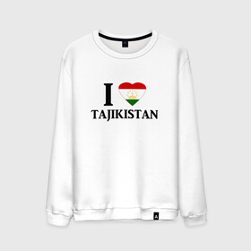 Мужской свитшот хлопок с принтом Я люблю Таджикистан в Екатеринбурге, 100% хлопок |  | tajik | tajikisan | tj | tjk | таджик | таджики | таджикистан | точикон