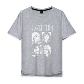 Мужская футболка хлопок Oversize с принтом Группа Led Zeppelin в Екатеринбурге, 100% хлопок | свободный крой, круглый ворот, “спинка” длиннее передней части | led | led zeppelin | блюз | группа | джимми пейдж | джон генри бонэм | джон пол джонс | лед зепелен | лед зеппелин | метал | роберт плант | рок | тяжелый | фолк | хард | хардрок | хеви | хевиметал